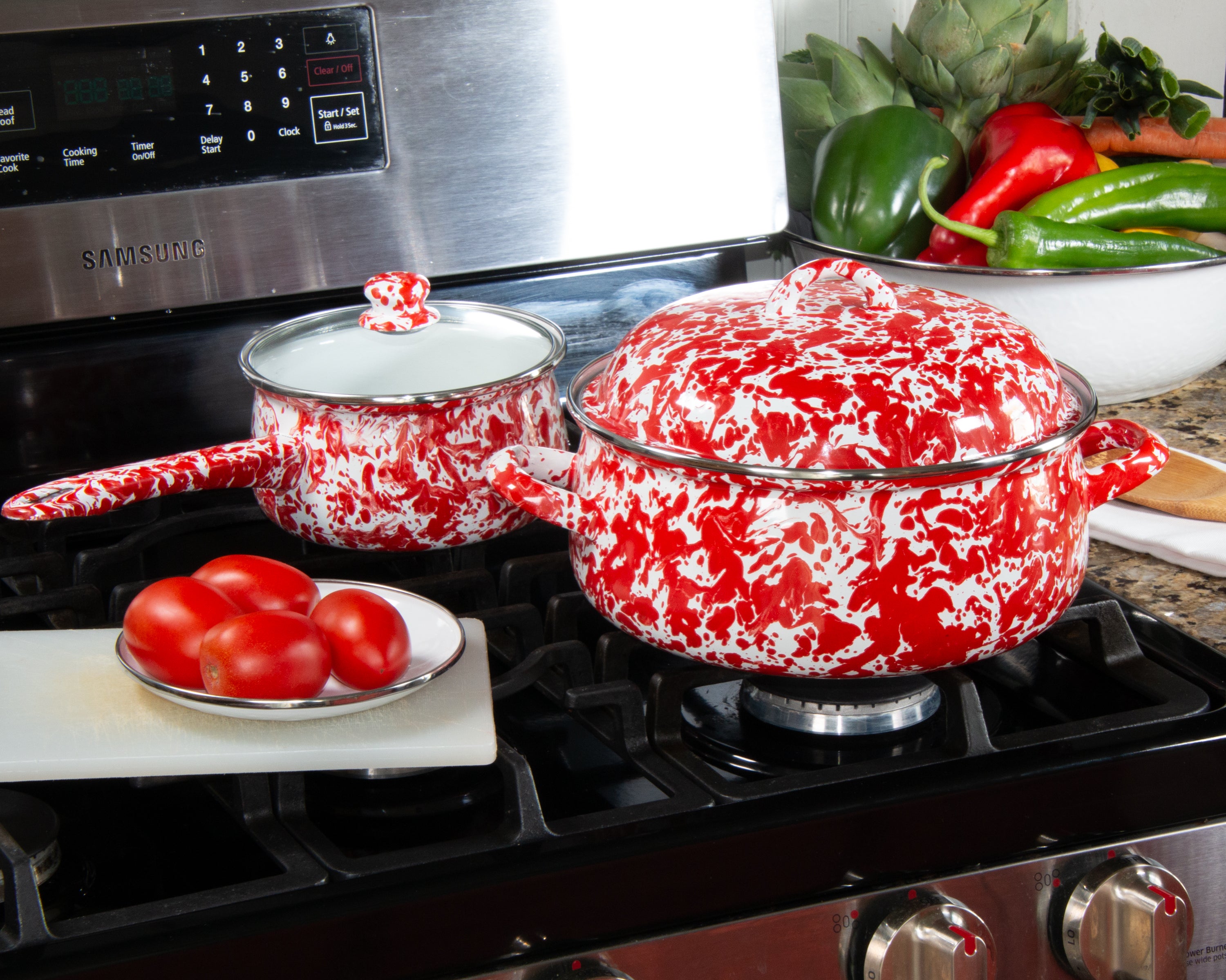 Dutch Oven in Red Swirl