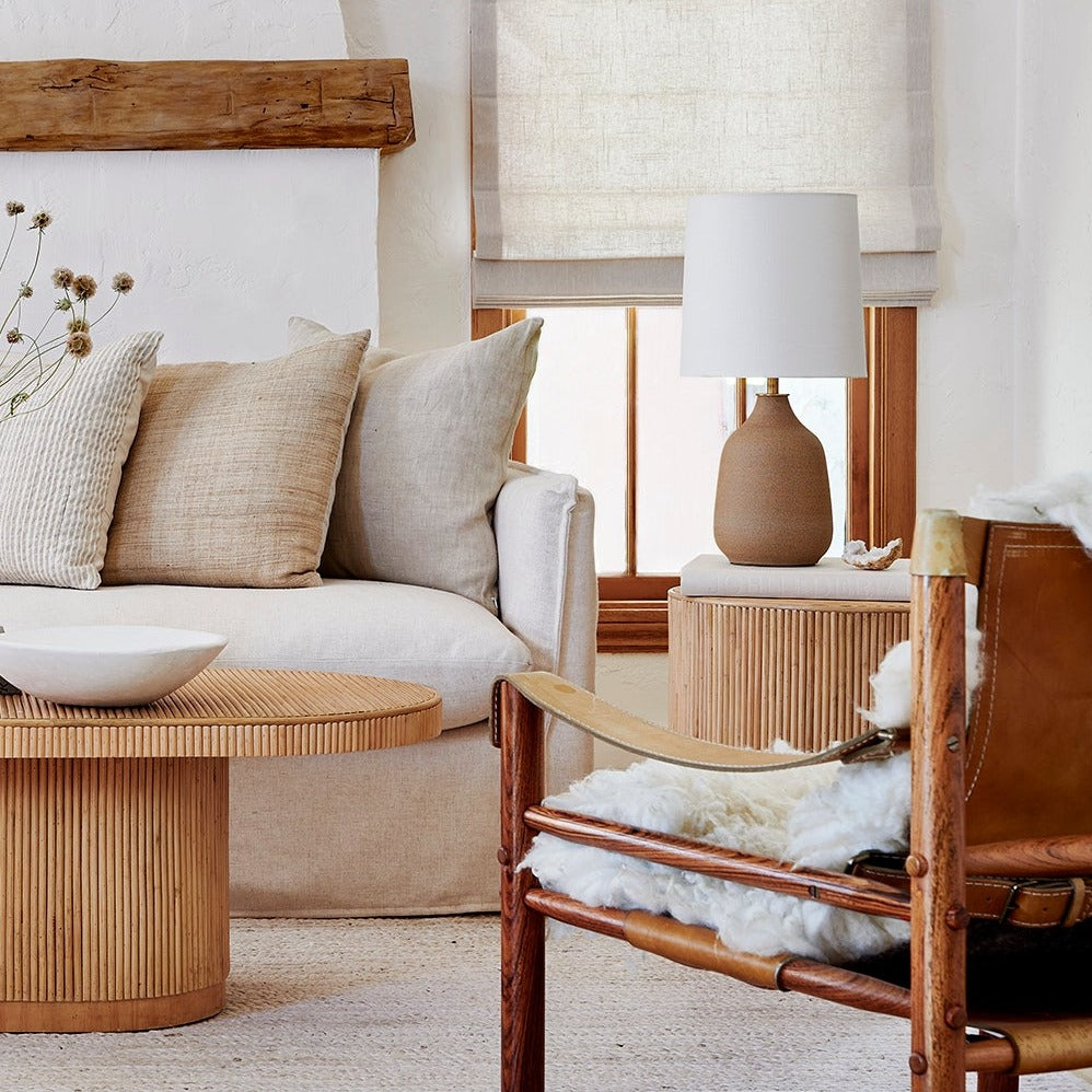 gabriella rattan side table in living room