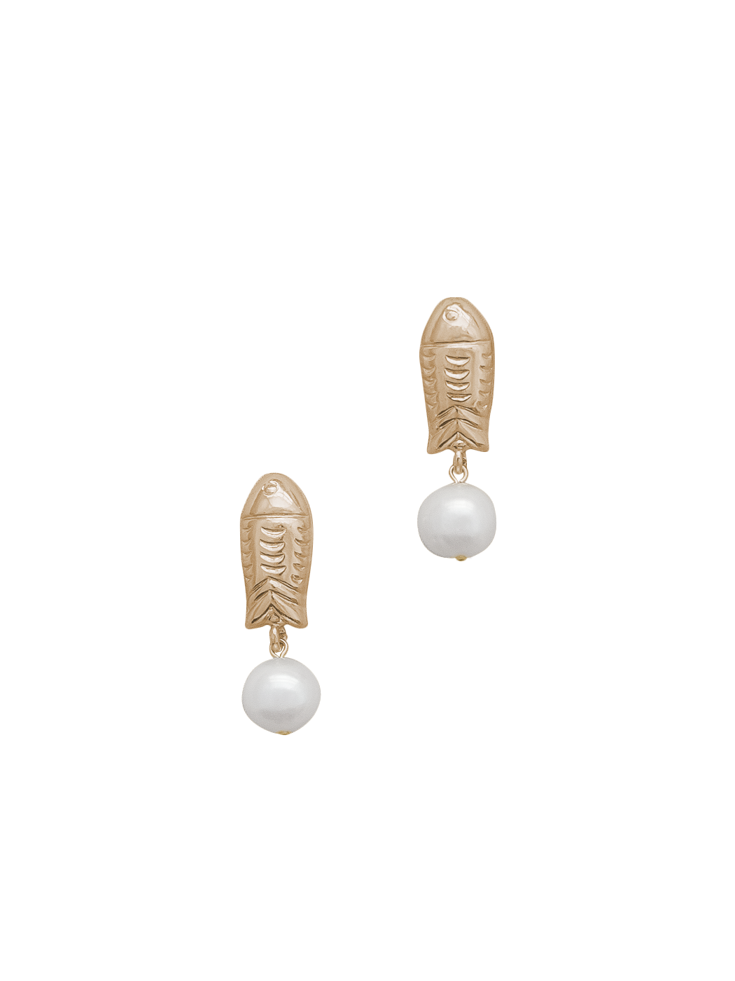 Reef Earrings in Gold & White