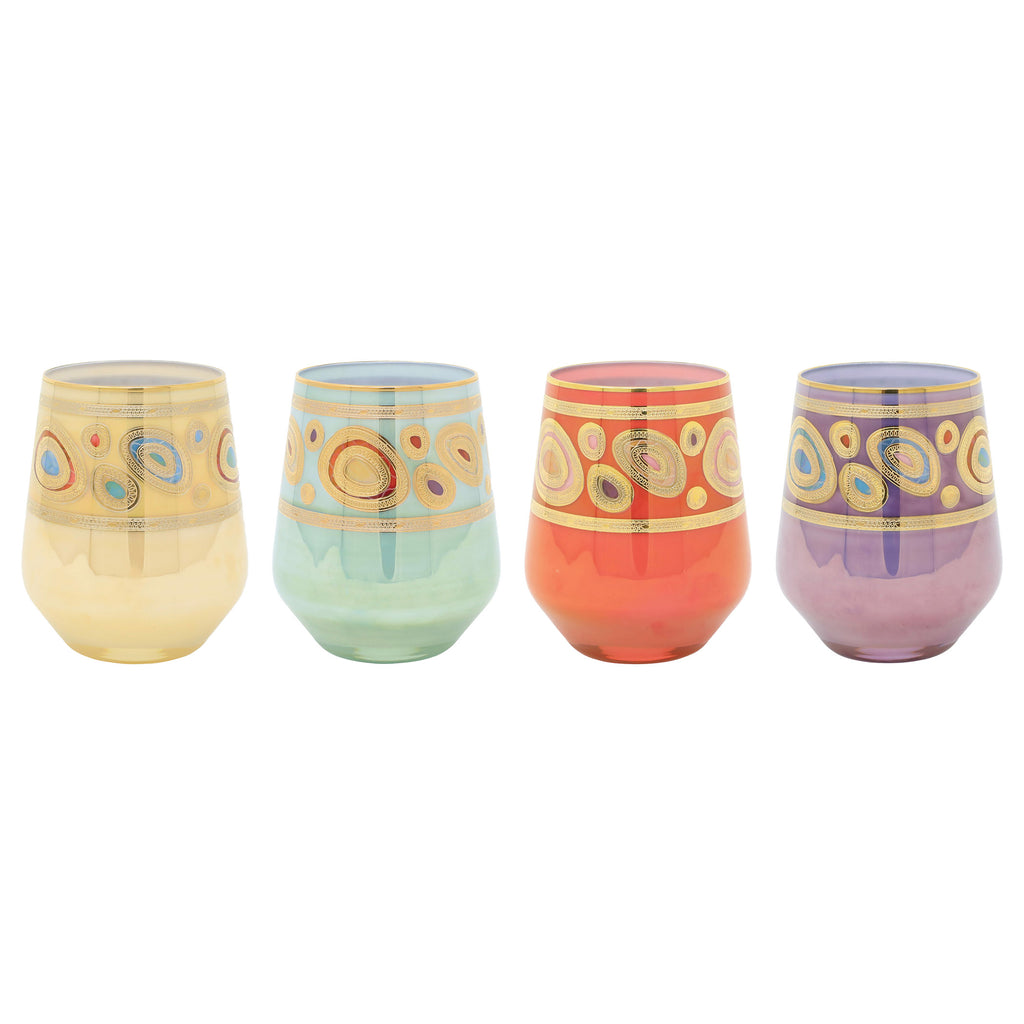 Regalia Assorted Stemless Wine Glasses, Set of 4