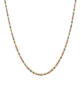 Rainbow Sapphire Tennis Necklace - Roxanne First