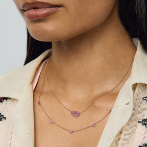 Scarlett’s Pink Sapphire Kiss Necklace