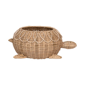 Provence Rattan Turtle Bowl in Whitewash