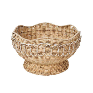 Provence Rattan 15" Bowl in Whitewash