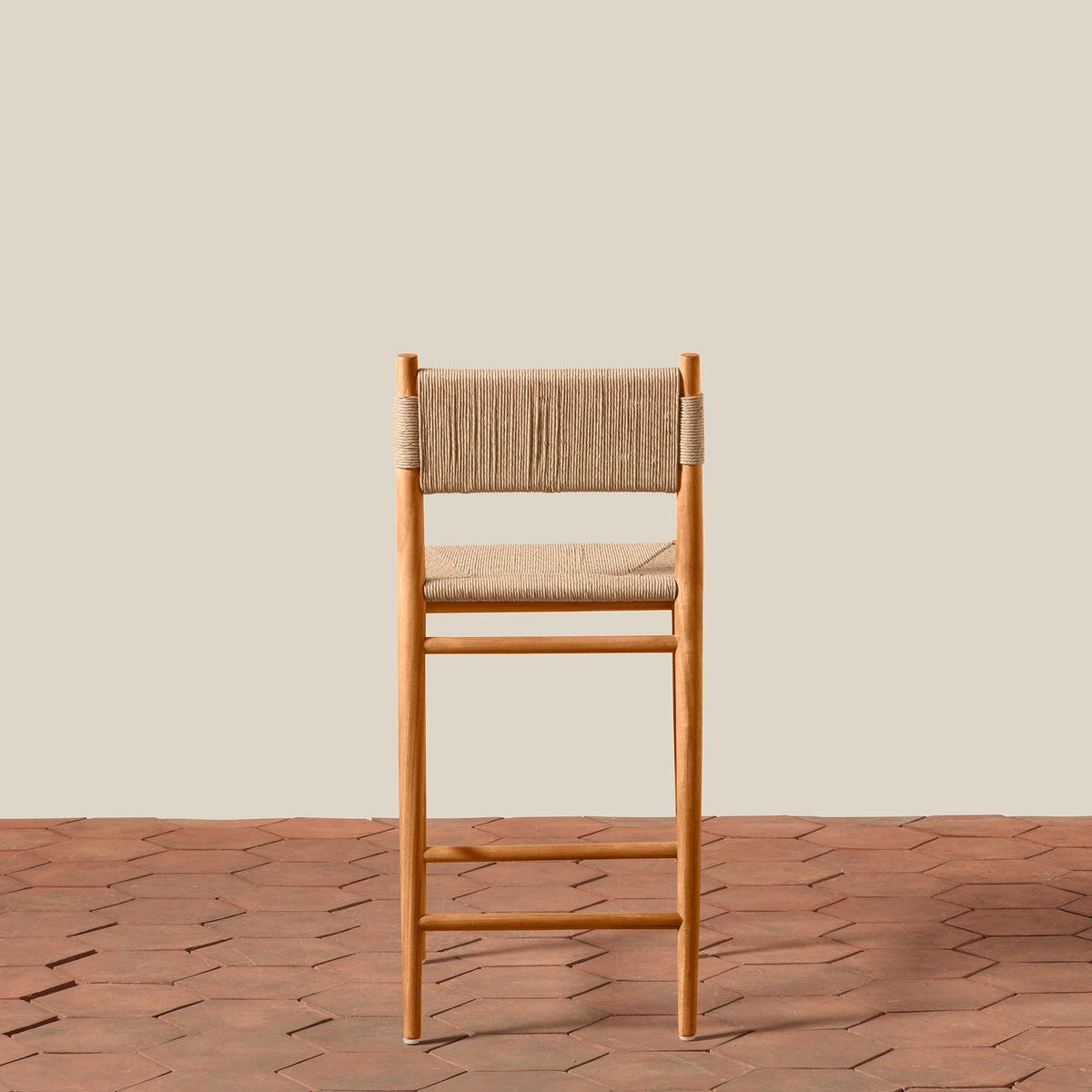 back view of indoor and outdoor counter stool
