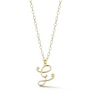 Wave Initial Necklace