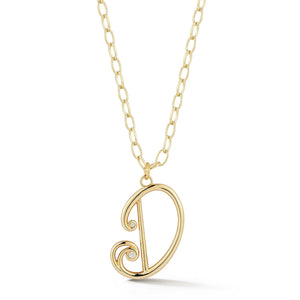 Wave Initial Necklace