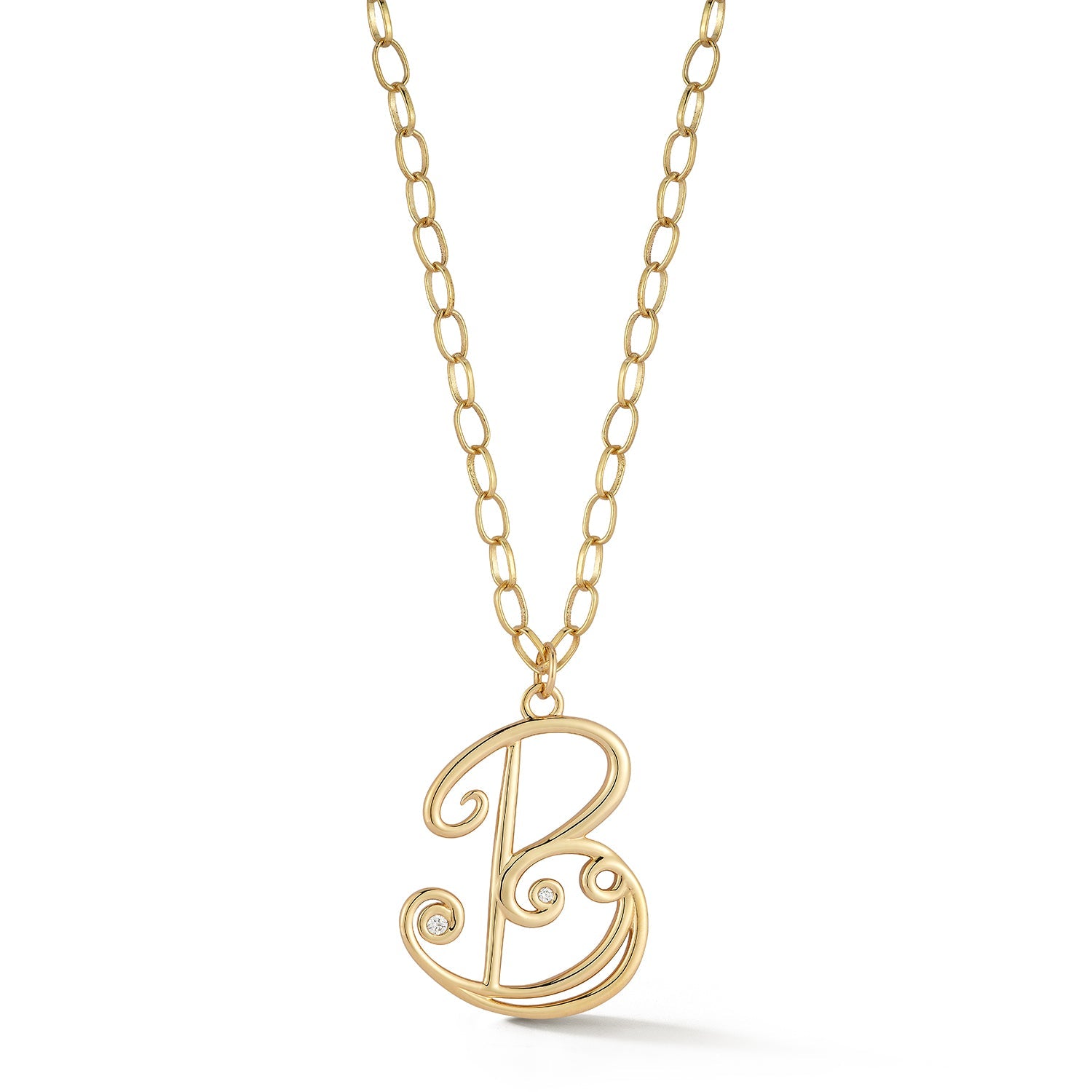 Wave Initial Necklace