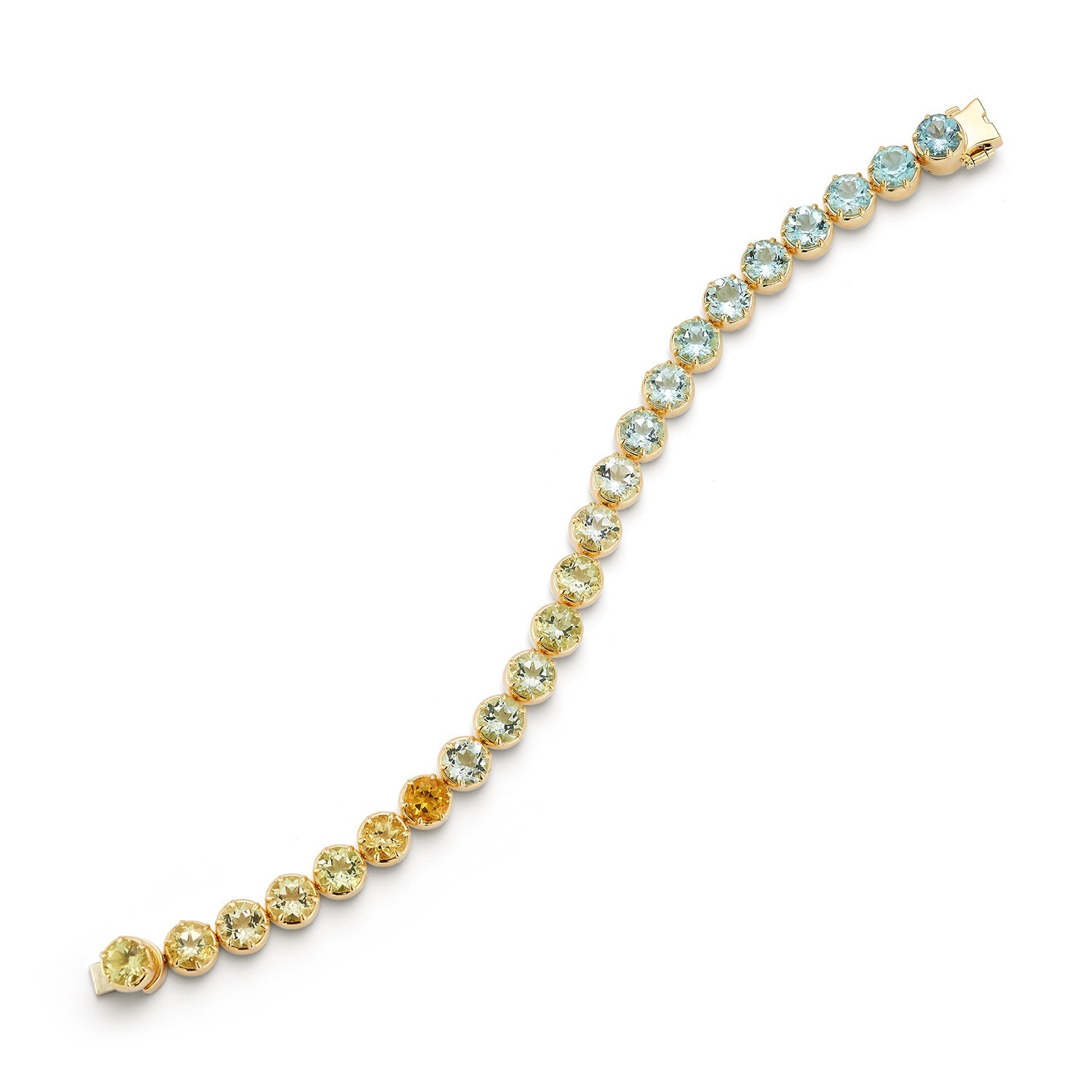 Ombré Bracelet in Aquamarine and Citrine