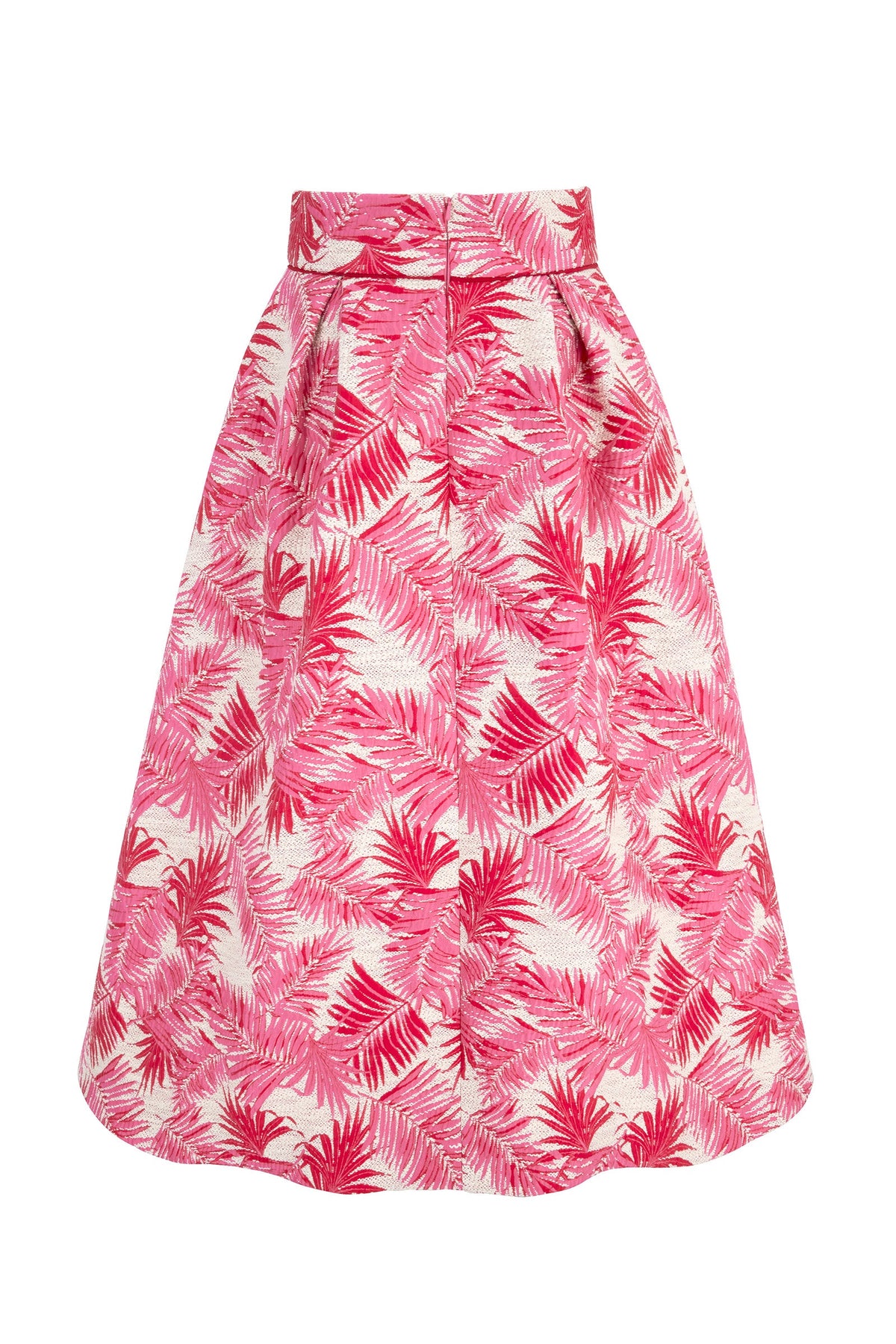 Remy 50s Midi Skirt Palm Jacquard