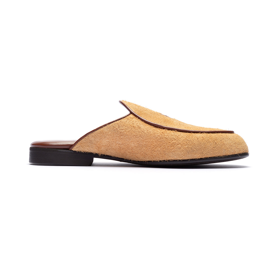 Tan Textured Suede Milano Mule