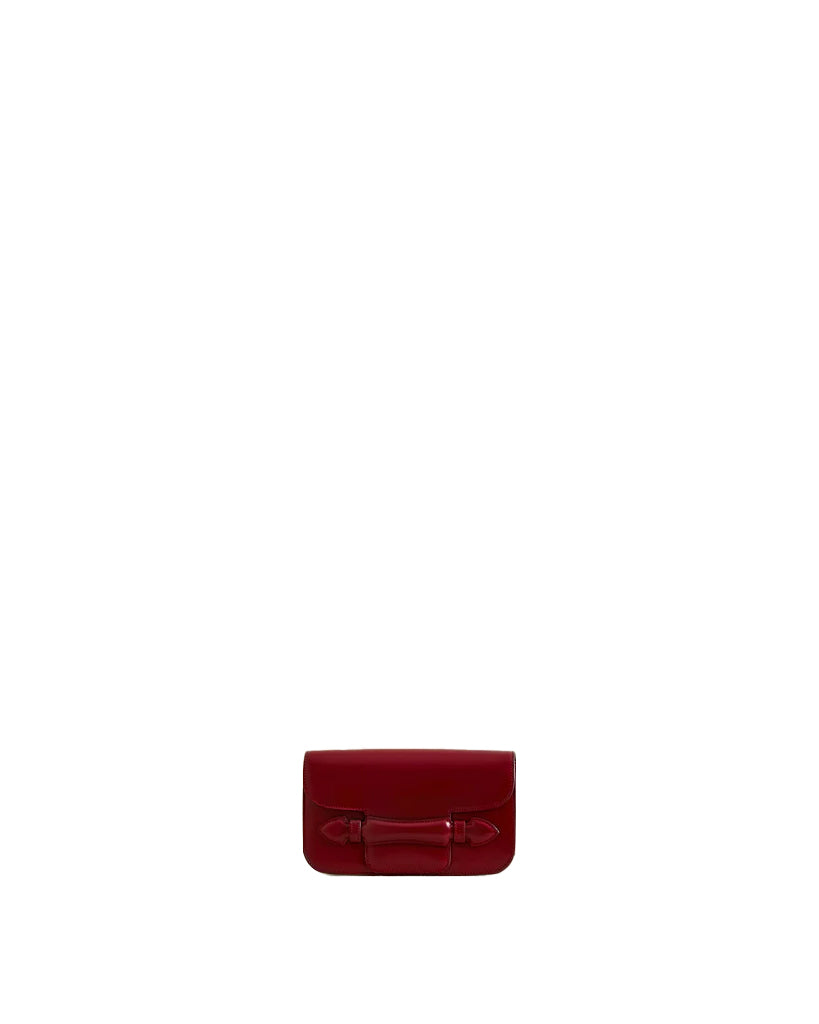 Romy Clutch in Oxblood