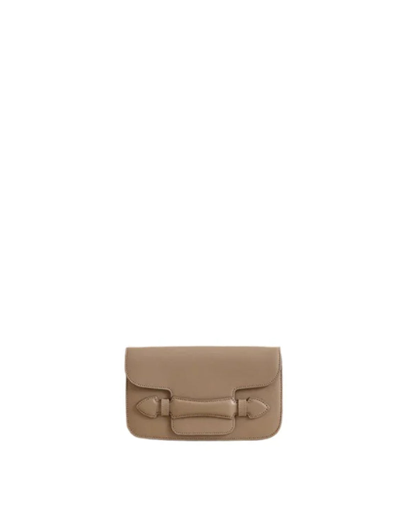 Romy Clutch in Vacchetta Mushroom