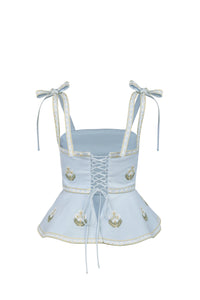 Mina Top - Baby Blue & Ivory (OTM Exclusive) Rosewater House 