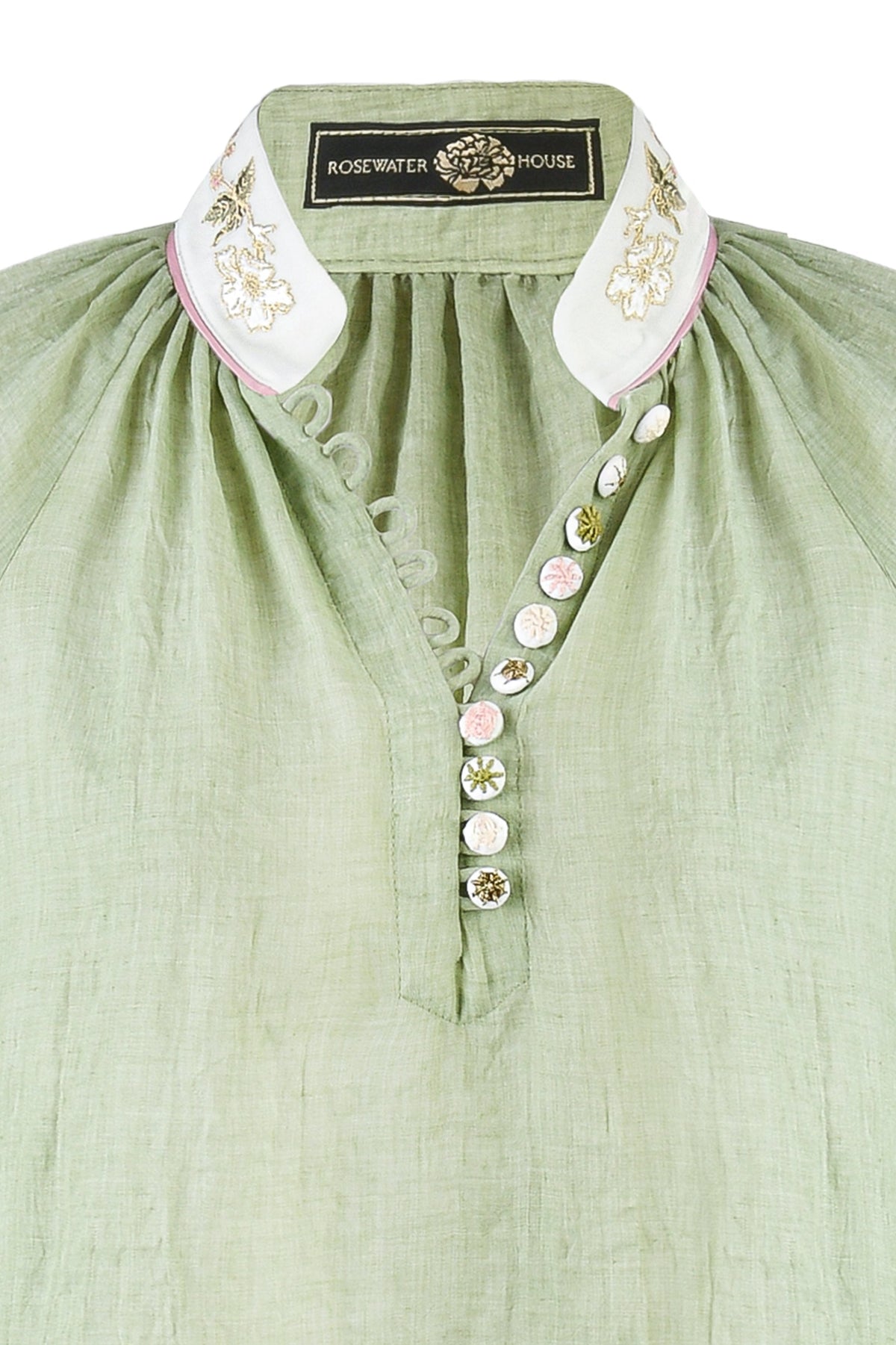 Ivy Blouse - Light Green Tops - Blouse OVER THE MOON 