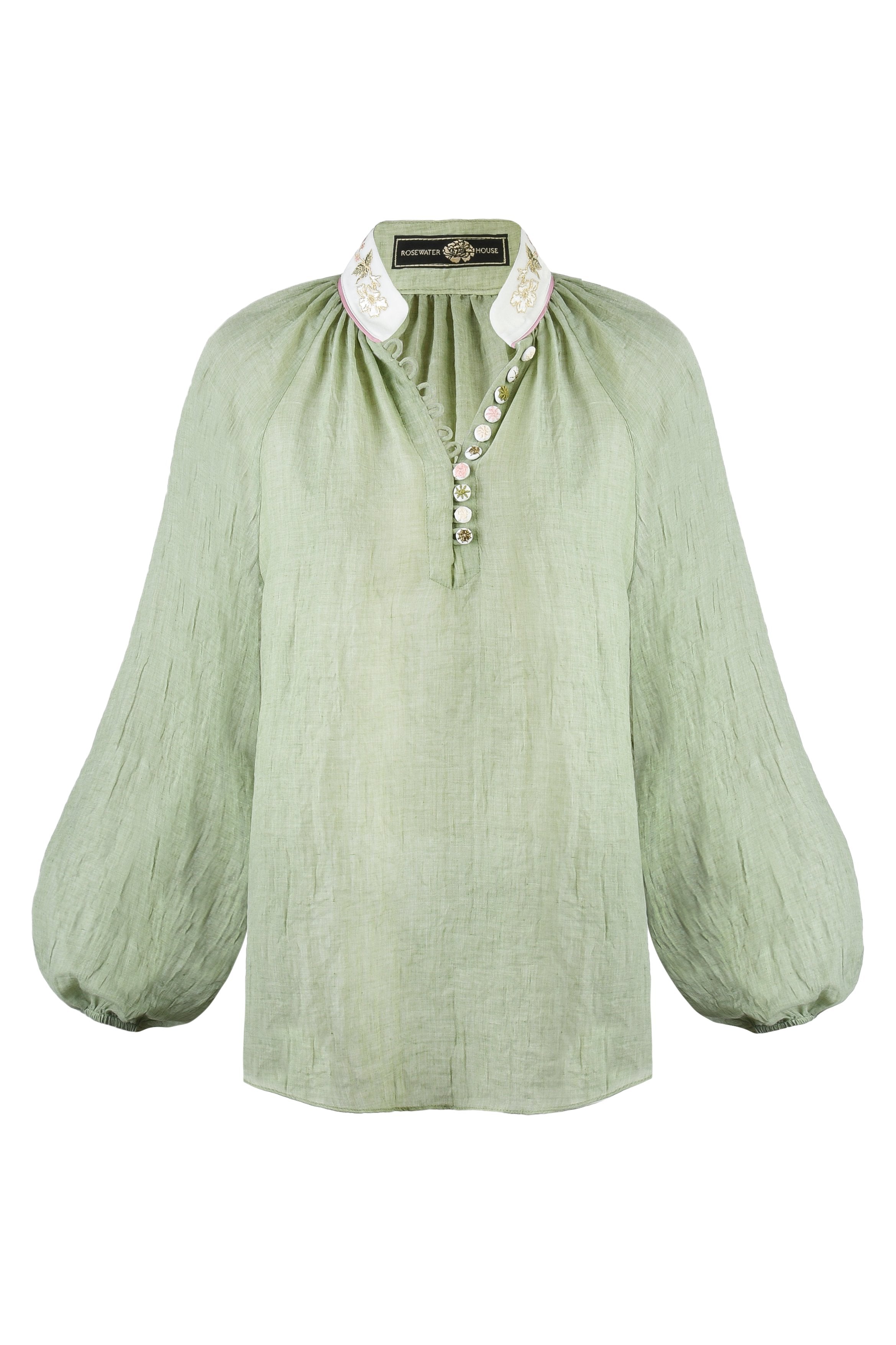 Ivy Blouse - Light Green Tops - Blouse OVER THE MOON 