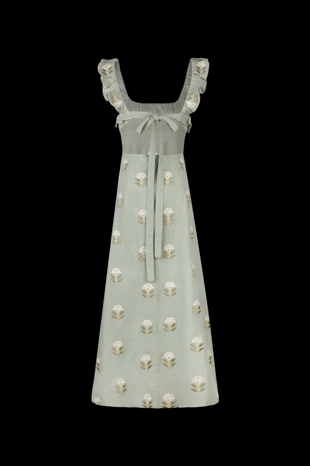 OTM Exclusive: Malika Dress in Ivory & Mint Green