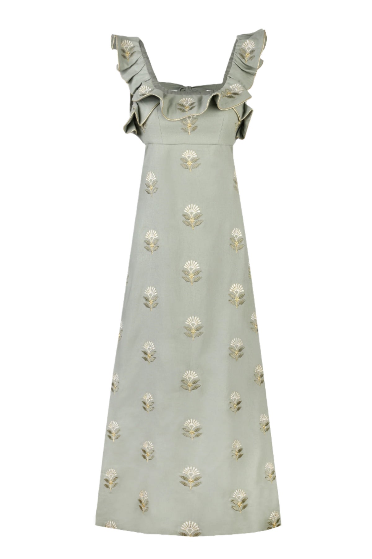 OTM Exclusive: Malika Dress in Ivory & Mint Green