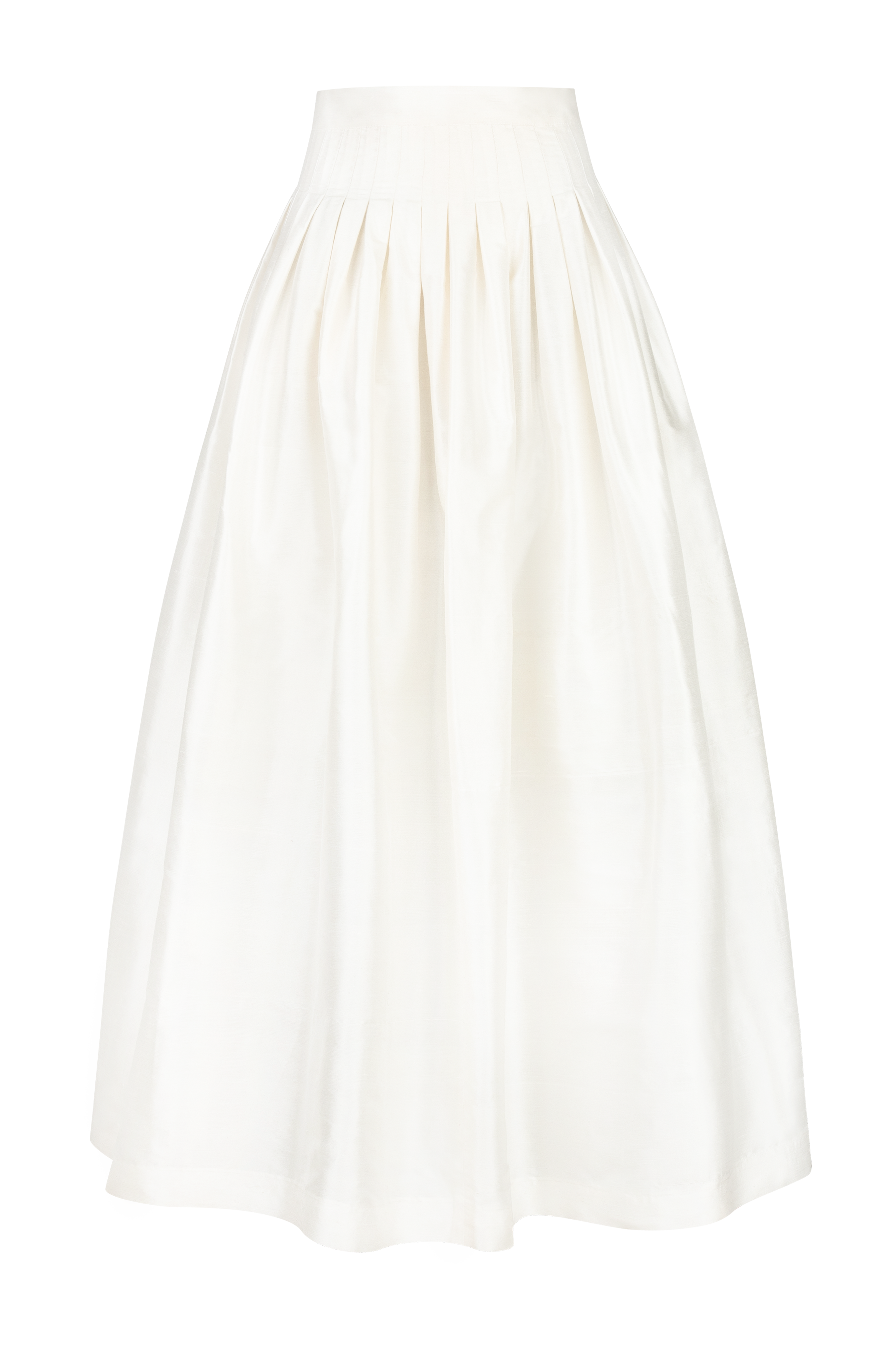 Silk Taffeta Yass Skirt in Off-White