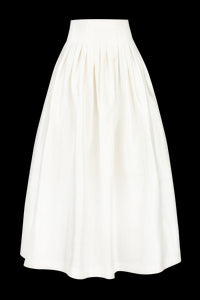 Silk Taffeta Yass Skirt in Off-White