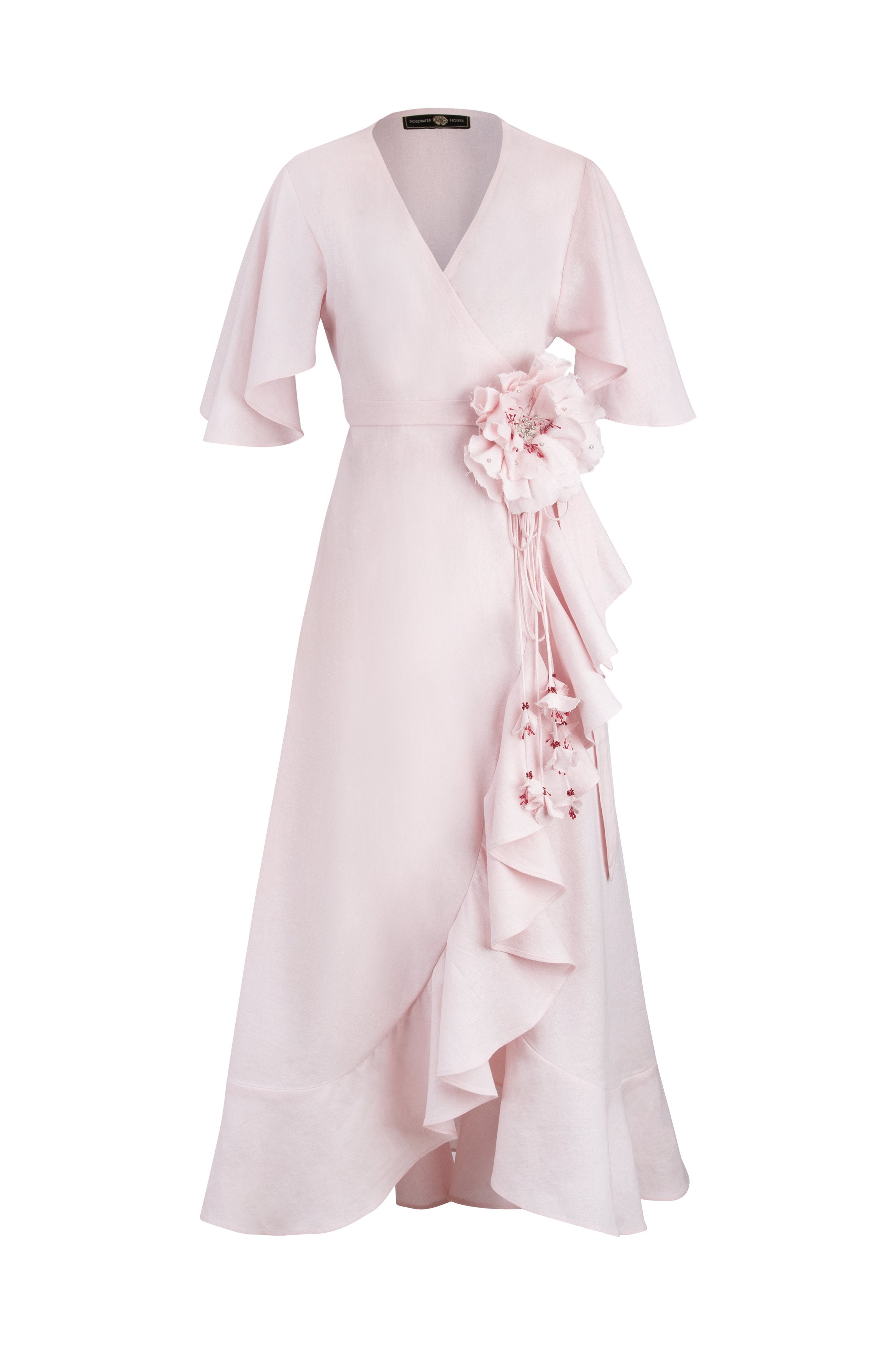 Gol Wrap Dress - Pink Dresses - Formal Rosewater House