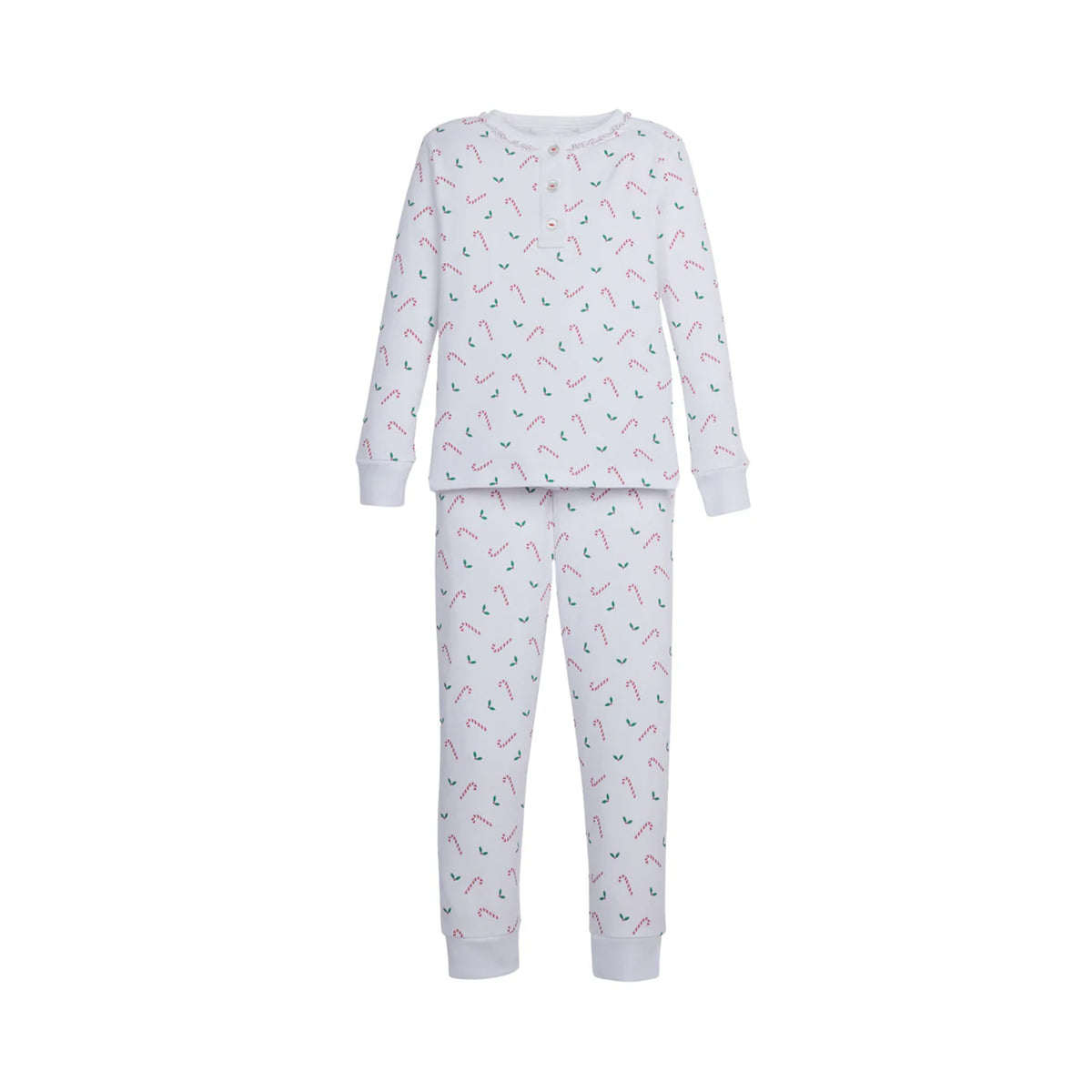 Ruffled Printed Jammies in Candy Cane Lane