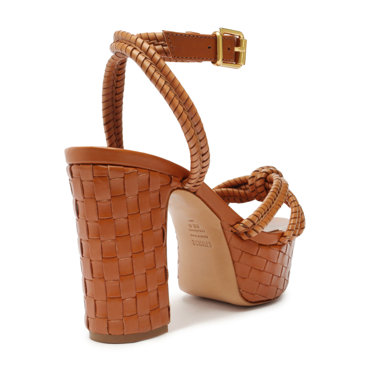 Kareena Woven Platform in Honey Peach