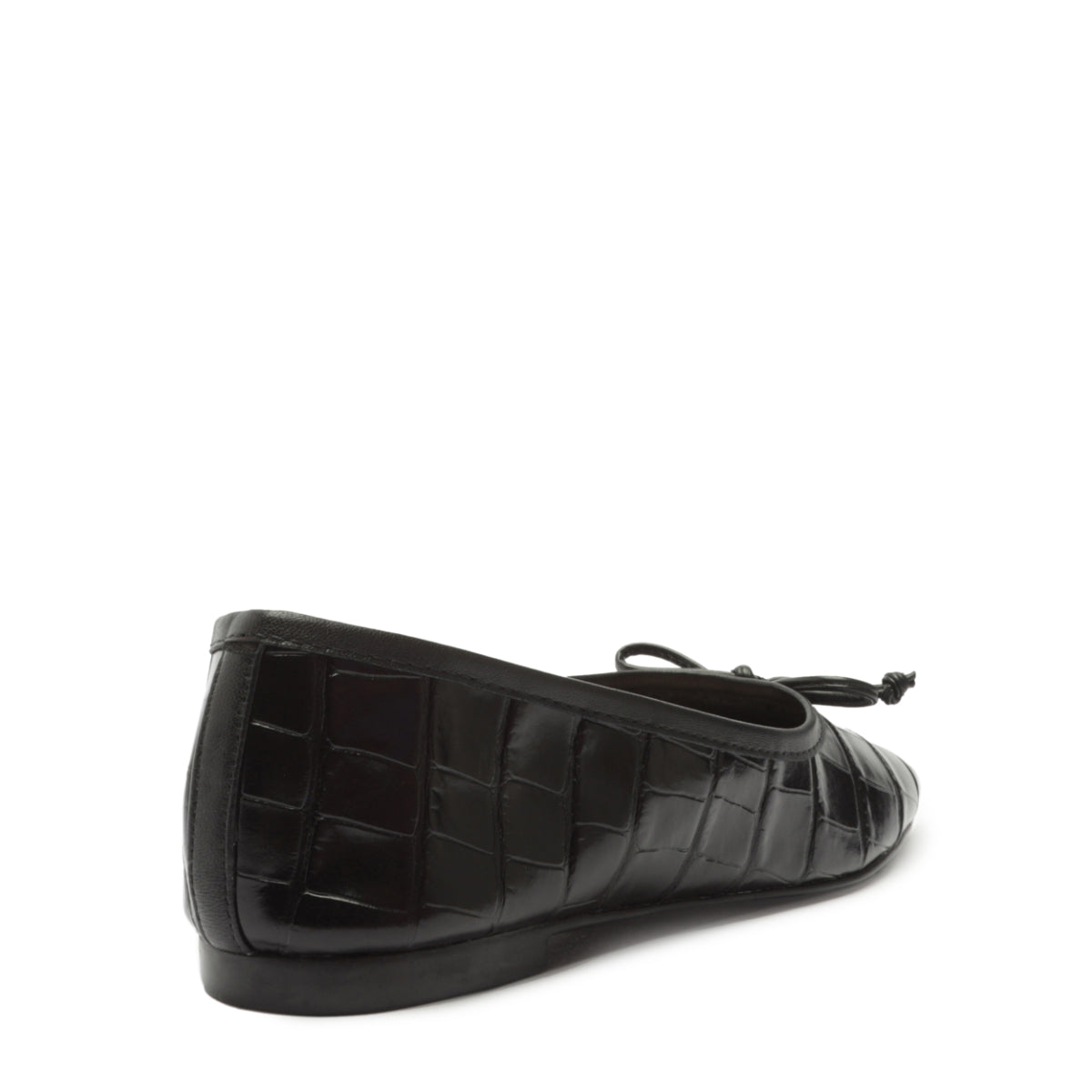 Arissa Leather Flat in Black