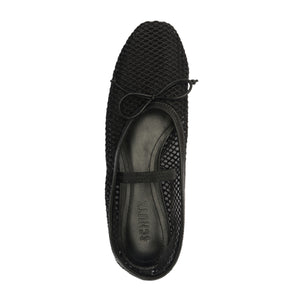 Arissa Mesh Leather Flat in Black