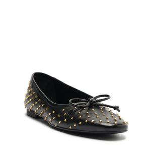 Arissa Atanado Studded Leather Flat in Black