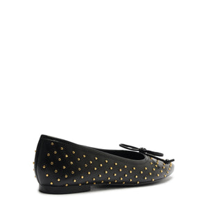 Arissa Atanado Studded Leather Flat in Black