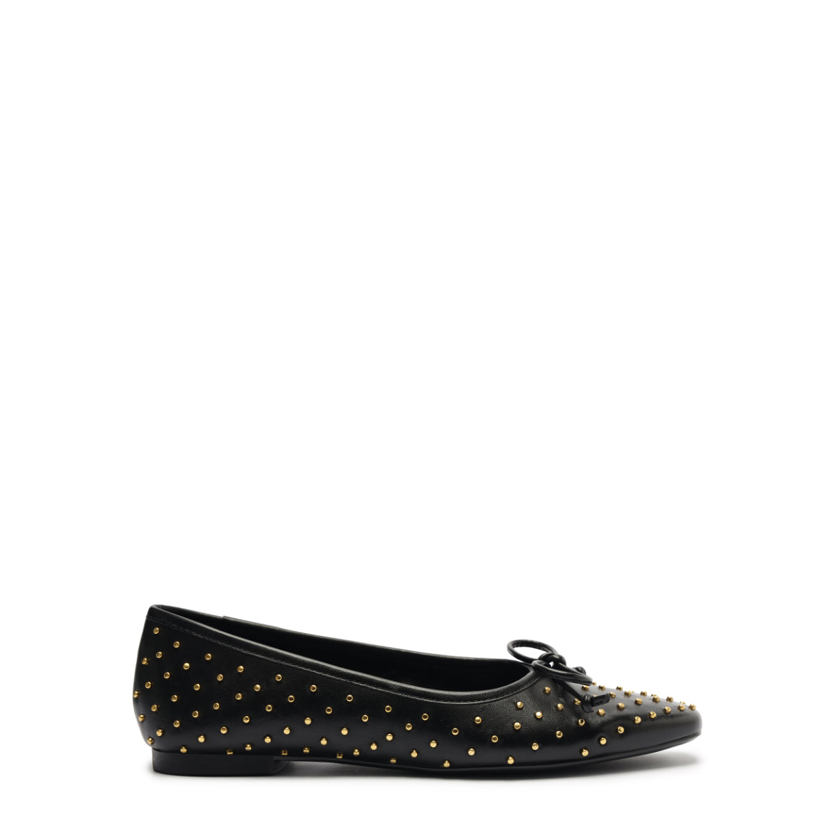 Arissa Atanado Studded Leather Flat in Black