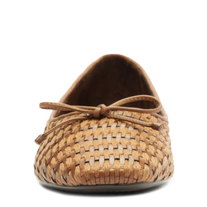 Arissa Straw Flat in Brown