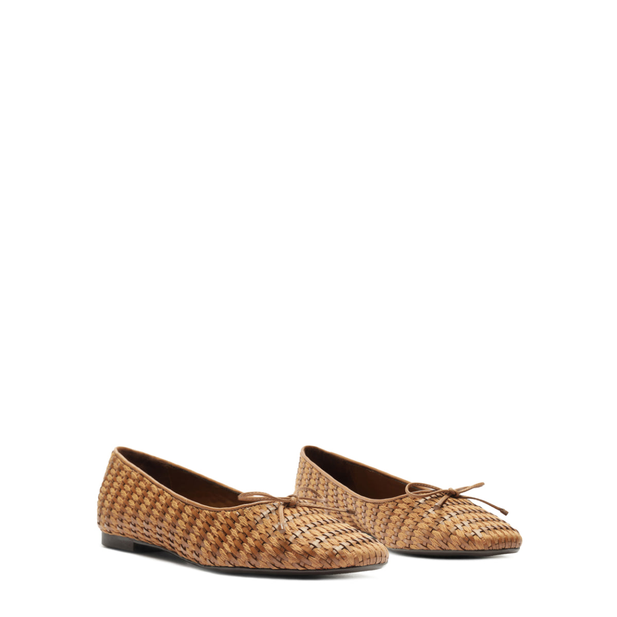 Arissa Straw Flat in Brown