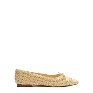 Arissa Straw Flat in Pearl