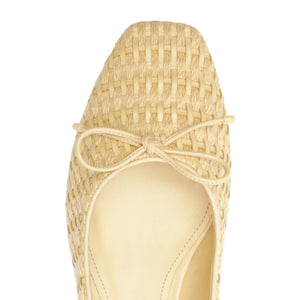 Arissa Straw Flat in Pearl