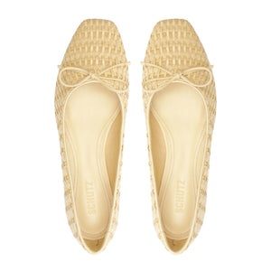 Arissa Straw Flat in Pearl