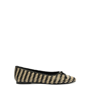 Arissa Straw Flat in Black