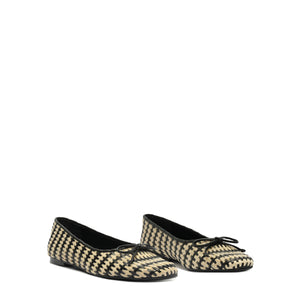 Arissa Straw Flat in Black