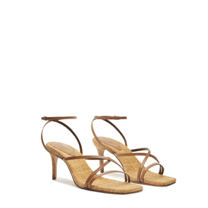 Bari Mid Atanado Leather Sandal in Brown