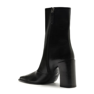 Raffaela Leather Bootie in Black