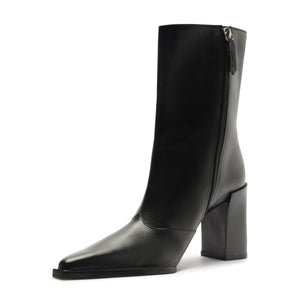 Raffaela Leather Bootie in Black