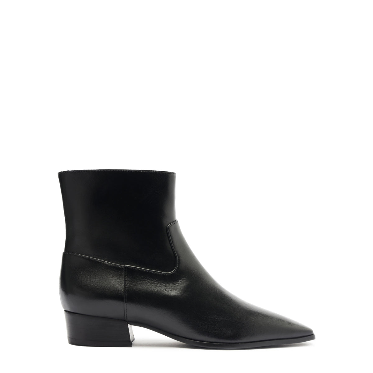 Helena Leather Bootie in Black