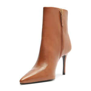 Mikki Leather Bootie in Brown