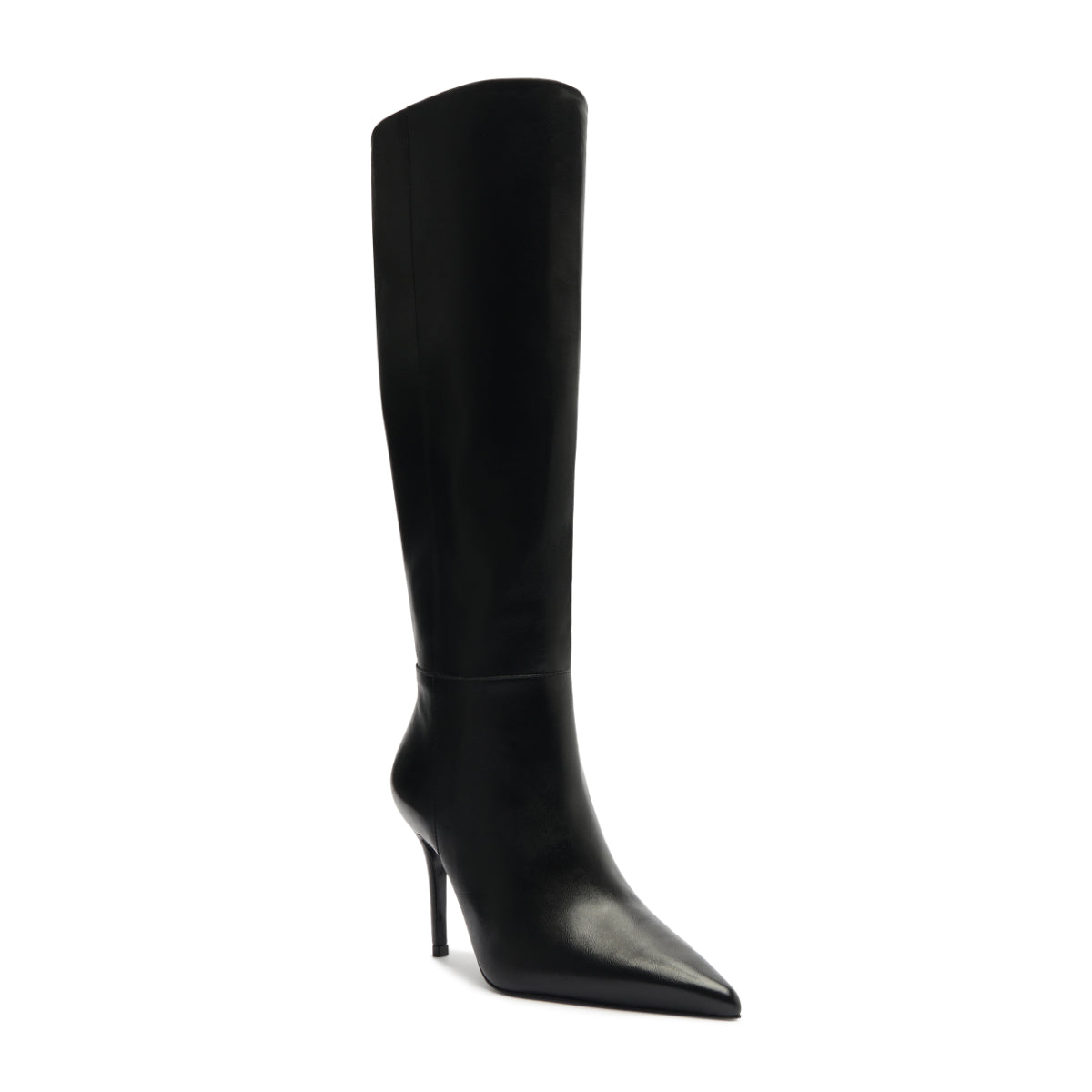 Mikki Up Leather Boot in Black