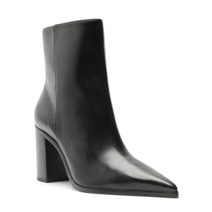 Mikki Block Leather Boot in Black