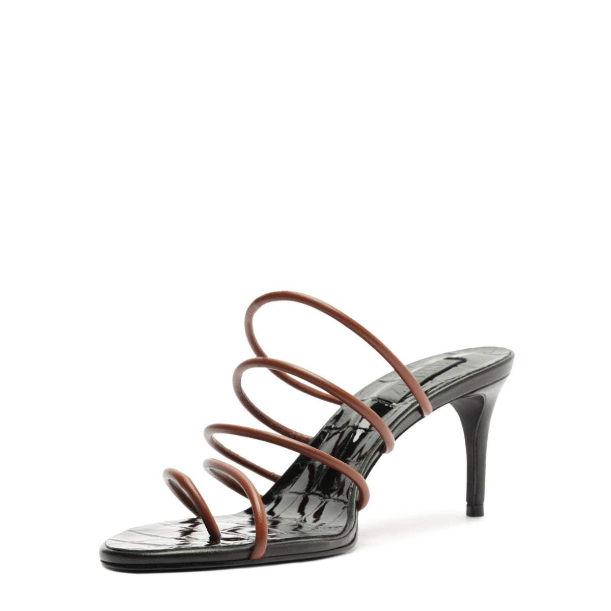 Malta Mule Leather Sandal in Brown