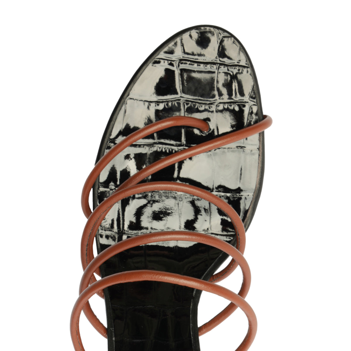 Malta Mule Leather Sandal in Brown