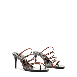 Malta Mule Leather Sandal in Brown