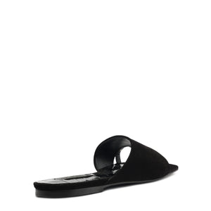 Jodie Nubuck Sandal in Black